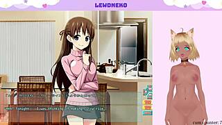 Vtuber LewdNeko plays game and reaches orgasm