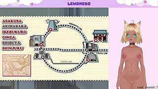 Vtuber LewdNeko plays game and reaches orgasm