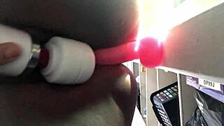 Fat ebony pussy drips wet fucking toys POV squirting clothes ripped dripping solo cum