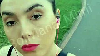 Latina Babe Shows Shaved Pussy To Guys In Public Park