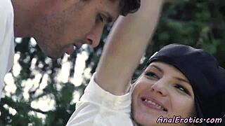 young babe passionately explored outdoors in glamorous setting