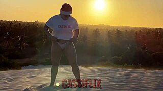 Blonde Latina Milf Caught Masturbating Outdoors