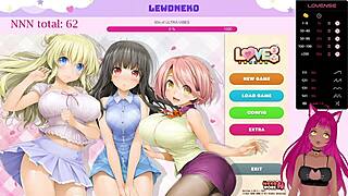 Is Vtuber Lewdneko playing love cubed with big tits hentai?