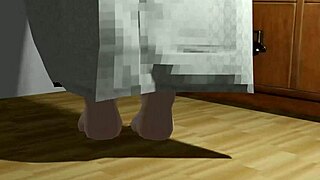 anime woman bathes in japanese public sento