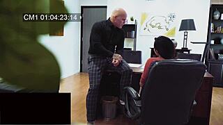 becky bandini gets caught with her big tits out in the office pov