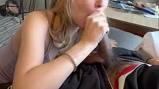 this deepthroat goes all the way down the neck