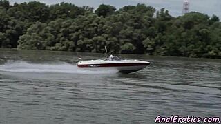 Buttfucked Eurobabe Rides Cock Hard Outdoors!