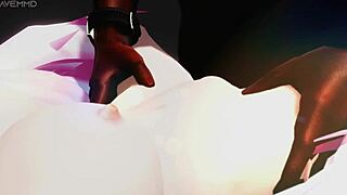 miku BEGS for BIG BLACK COCK in 3d hentai missionary