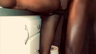Rough Fucking By Long Thick BBC In Bathroom