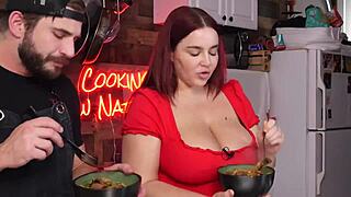 im always horny in the kitchen with big tits