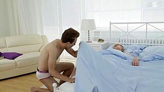 Cute Twinks Engage in Bareback Sex on Bed