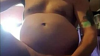 shy bisexual guy gets naked and shoots a huge cumshot at home