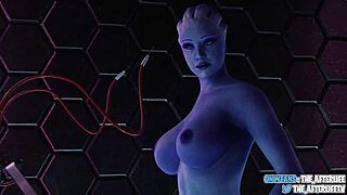 Liara Squirts at Gloryhole Creampie!