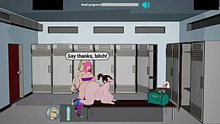 in fuckerman part five, the hero hits the sex gym to train with huge tits and big ass bimbo characters