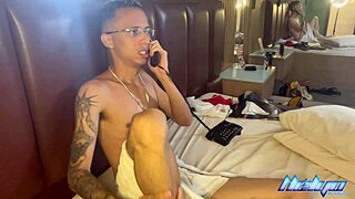 A skinny Latino gay gets breeded by a well-endowed man