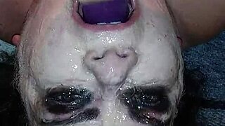 Intense Throat Play With Dildo Gets Messy