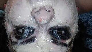 Intense Throat Play With Dildo Gets Messy