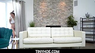 Damn! Tiny Maya Woulfe Squirts Hard for Neighbor Donnie Rock!