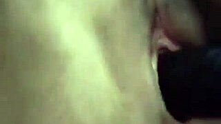 Solo girl trying out double dildo for the first time