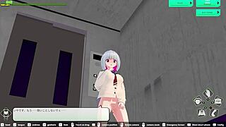 Loop Train H-Game Elevator Creampie Scene