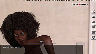 In Dreams of Desire, Latisha gives a blowjob to Alex while studying in 3D Indian game.