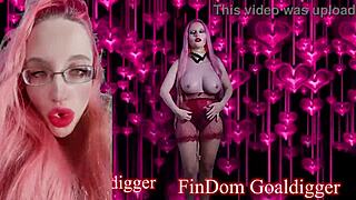 slave follows jerk off instructions from goddess