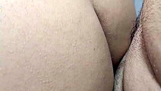 surprise encounter in bathroom with mature big-ass woman