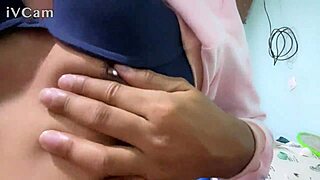 Cross dressing beauty enjoys solo play