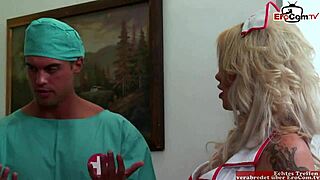 tattooed blonde milf nurse seduces doctor 😜