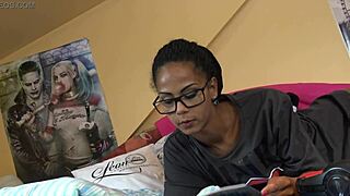 Isabella Reads in T-Shirt and Panties Showing Sexy Legs