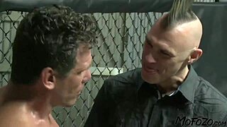 Hey, did you see this brunette model get a facial after that intense fight?