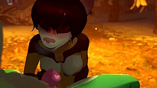 Furry character performs oral on dick in 3d hentai anime.