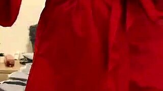 brunette feels pleasure playing with big tits in lingerie