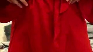 brunette feels pleasure playing with big tits in lingerie