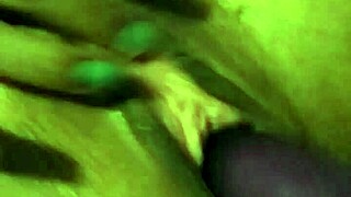 Latina girlfriend SQUIRTS with BIG DILDO!