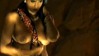 Erotic chemistry unfolds with sensual Indian brunette teasing