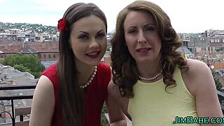 Amateur Brit jumps into a wild threeway with old and young in stockings