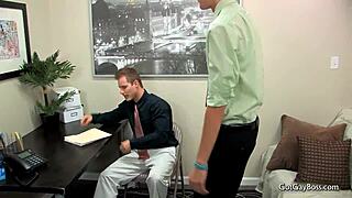Gay boys get it on at the office with hunk Dylan Chambers