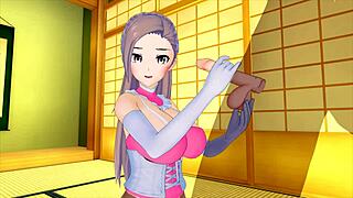 Cute girl in maid costume excites my big cock so much