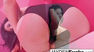 i'm jayden jaymess, masturbating nude in the bathtub with my big tits and ass