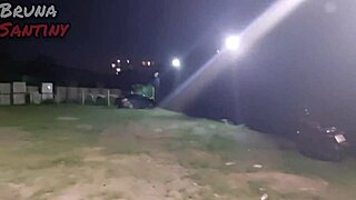 Bruna takes huge cock in nightclub parking lot