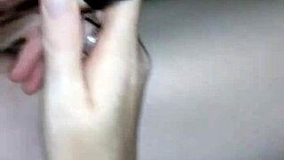 Ginger enjoys self-pleasure with dildo to orgasm