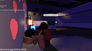 demon casually fucks his hot fan in roblox, ending with a creampie