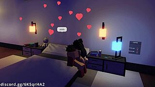 demon casually fucks his hot fan in roblox, ending with a creampie