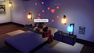 demon casually fucks his hot fan in roblox, ending with a creampie