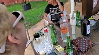 Big Bambu and Rachell Miranda in outdoor Brazilian action