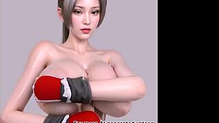 Fatal Fury Mai Shiranui Cosplay Titjob in Uncensored Hentai