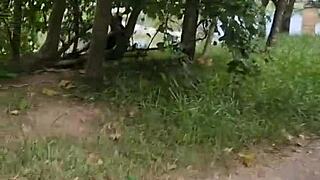 Caught Bareback in Forest Brazilian Crossdressing Nature Outdoor Gay