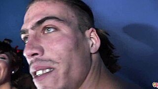 Seventeen Guys in Group Licking Scene