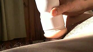 Squirt with cum while using a Fleshlight toy